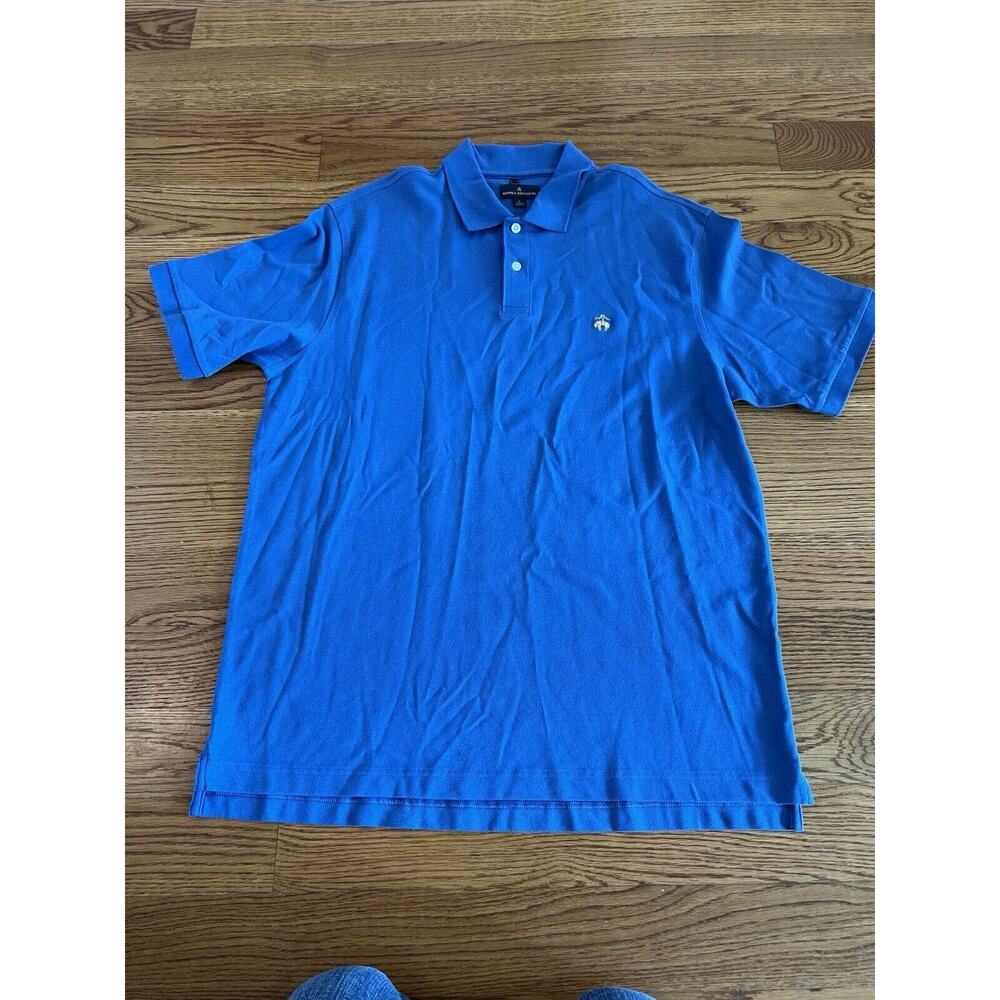 Brooks Brothers Performance Polo Original Fit Mens Size L Large Blue